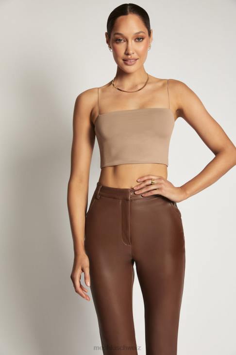 Meshki Yvonne Cami Crop Top Latté Kleidung 060V1198