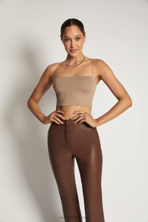 Meshki Yvonne Cami Crop Top Latté Kleidung 060V1198