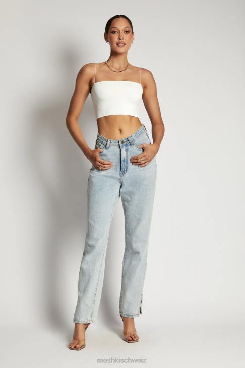 Meshki Yvonne Cami Crop Top Weiß Kleidung 060V938