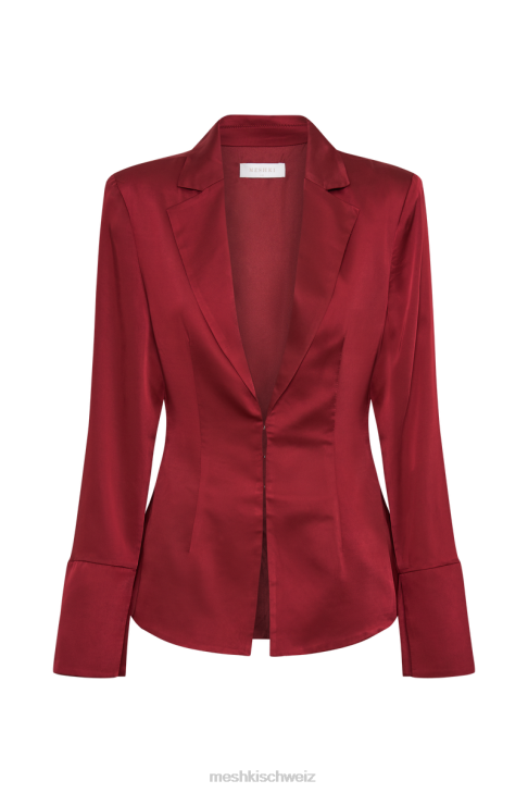 Meshki Hartley-Hemd aus Satin mit Kragen Beere Kleidung 060V762