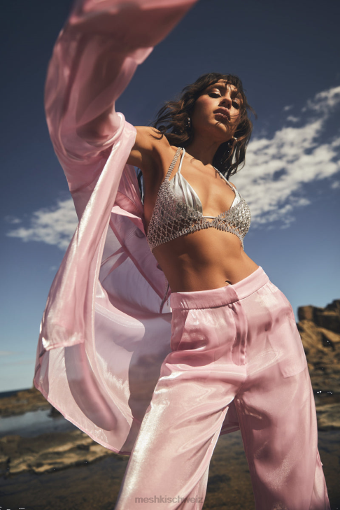 Meshki Kinsley transparentes Hemd Bonbonrosa Kleidung 060V1223