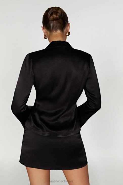 Meshki Noa-Langarmhemd mit Kragen Schwarz Kleidung 060V898