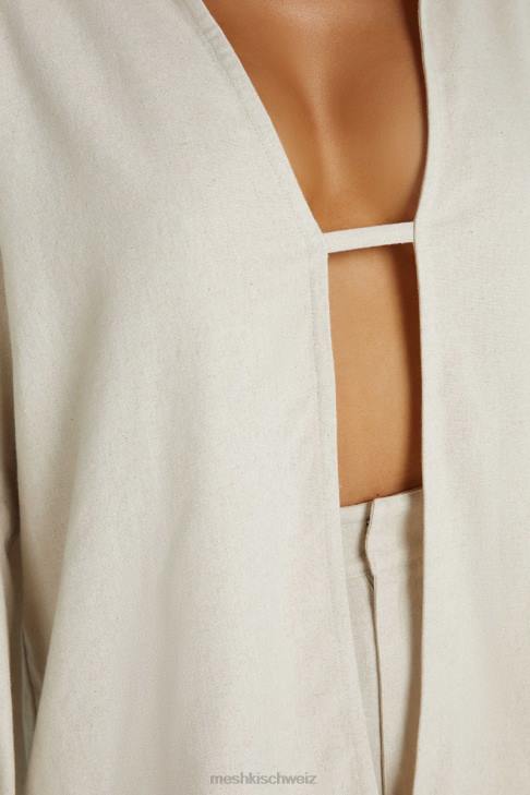 Meshki Tasha übergroßes Leinenhemd natürlich Kleidung 060V818