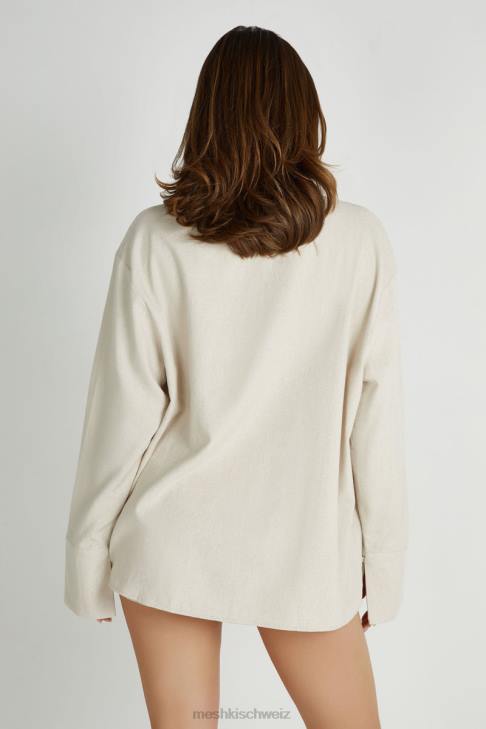 Meshki Tasha übergroßes Leinenhemd natürlich Kleidung 060V818