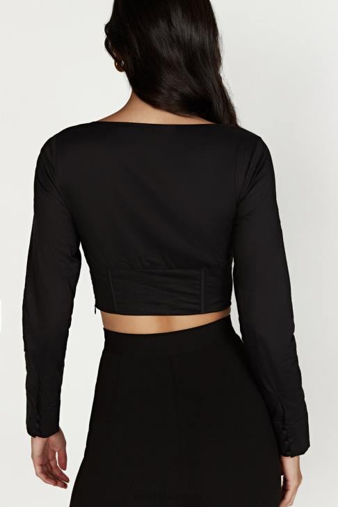 Meshki Zahara Korsett-Shirt Schwarz Kleidung 060V982