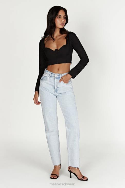 Meshki Zahara Korsett-Shirt Schwarz Kleidung 060V982