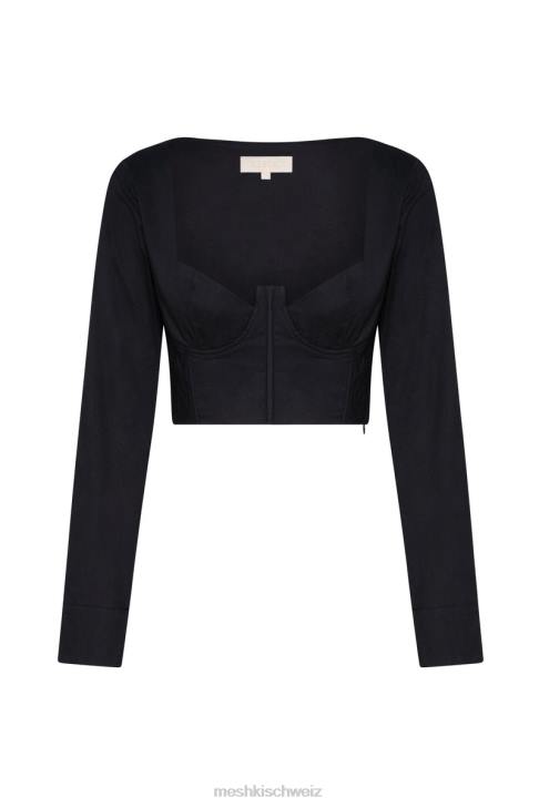 Meshki Zahara Korsett-Shirt Schwarz Kleidung 060V982