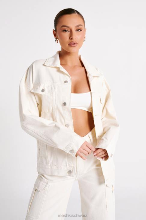 Meshki sion übergroße Jeansjacke naturfarben Kleidung 060V1252