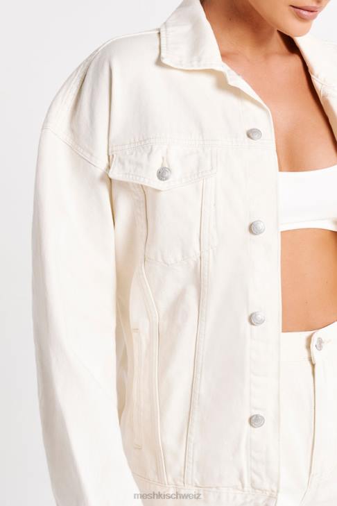 Meshki sion übergroße Jeansjacke naturfarben Kleidung 060V1252