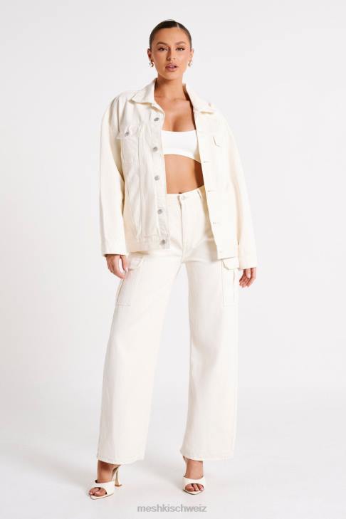 Meshki sion übergroße Jeansjacke naturfarben Kleidung 060V1252