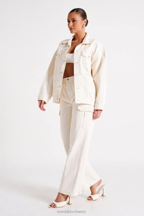 Meshki sion übergroße Jeansjacke naturfarben Kleidung 060V1252