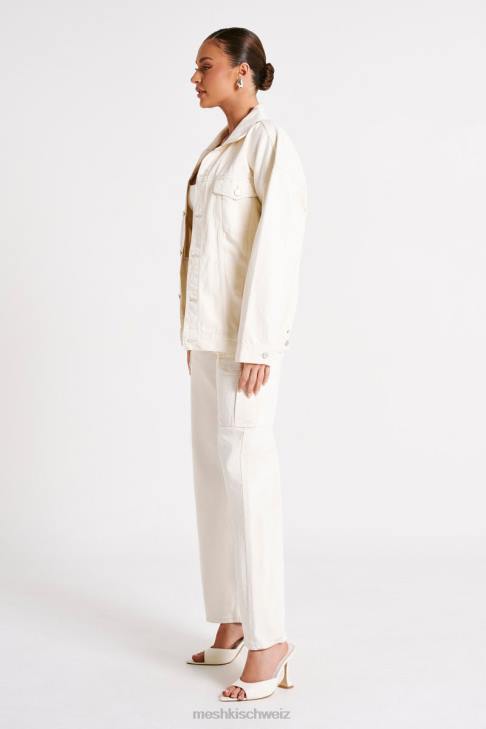 Meshki sion übergroße Jeansjacke naturfarben Kleidung 060V1252