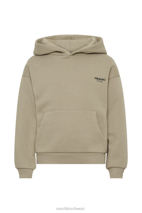 Meshki Bernie übergroßer Kapuzenpullover Zement Kleidung 060V912