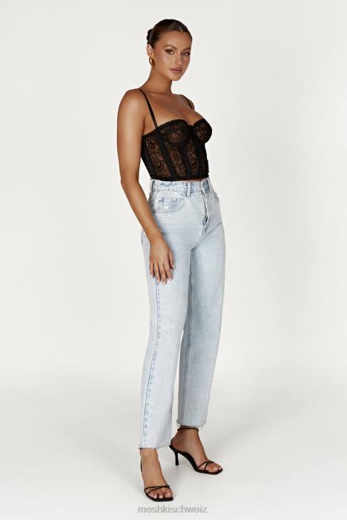 Meshki Bustier aus Sansa-Spitze Schwarz Kleidung 060V827