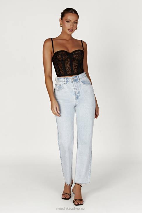 Meshki Bustier aus Sansa-Spitze Schwarz Kleidung 060V827