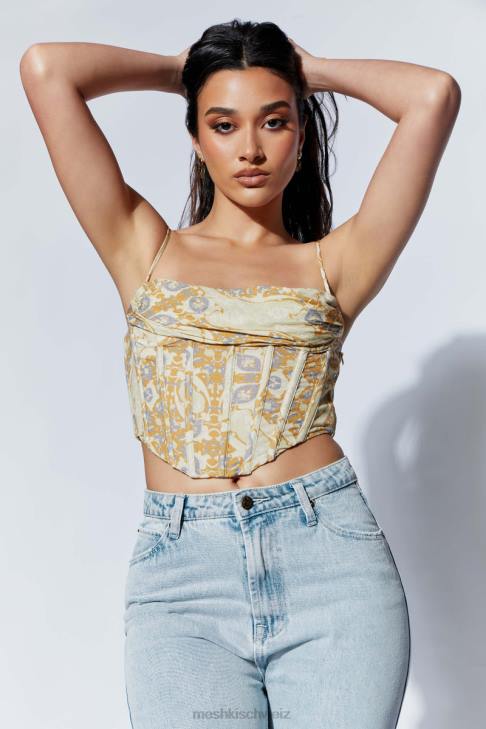 Meshki Cyra Korsett-Oberteil persischer Druck Kleidung 060V972