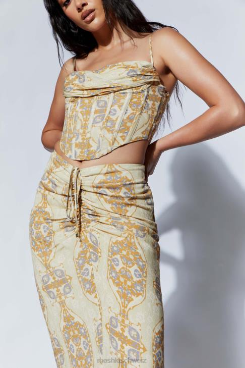 Meshki Cyra Korsett-Oberteil persischer Druck Kleidung 060V972