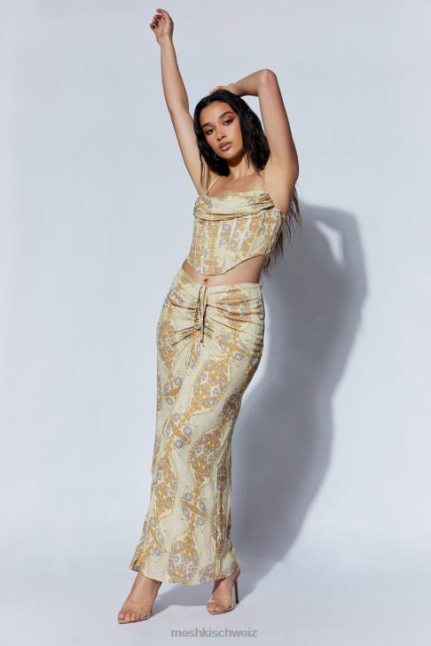 Meshki Cyra Korsett-Oberteil persischer Druck Kleidung 060V972