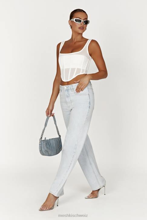 Meshki Delaney Korsett Bustier Weiß Kleidung 060V907