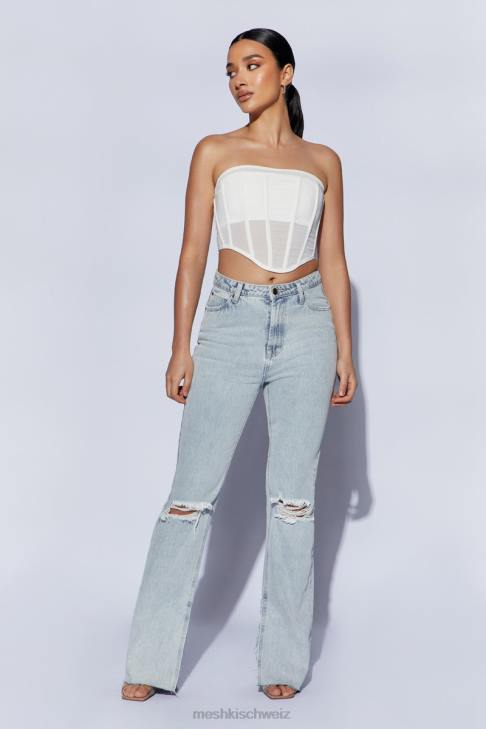 Meshki Helen trägerloses Korsett-Bustier Weiß Kleidung 060V1031