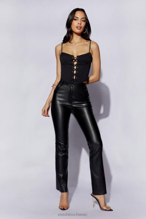 Meshki Janice langes Korsett-Oberteil Schwarz Kleidung 060V1051