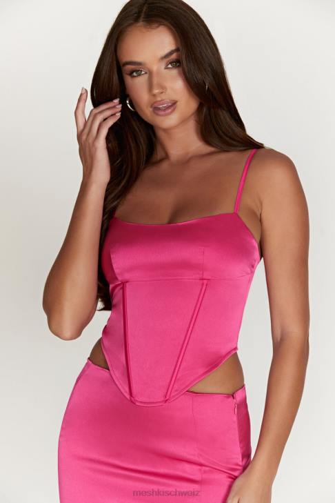 Meshki Langes Korsettoberteil von Desirie Fuchsie Kleidung 060V997