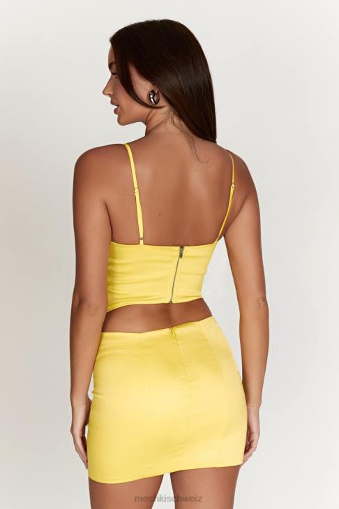 Meshki Langes Korsettoberteil von Desirie Zitrone Kleidung 060V1003