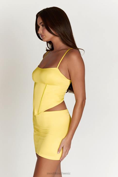 Meshki Langes Korsettoberteil von Desirie Zitrone Kleidung 060V1003