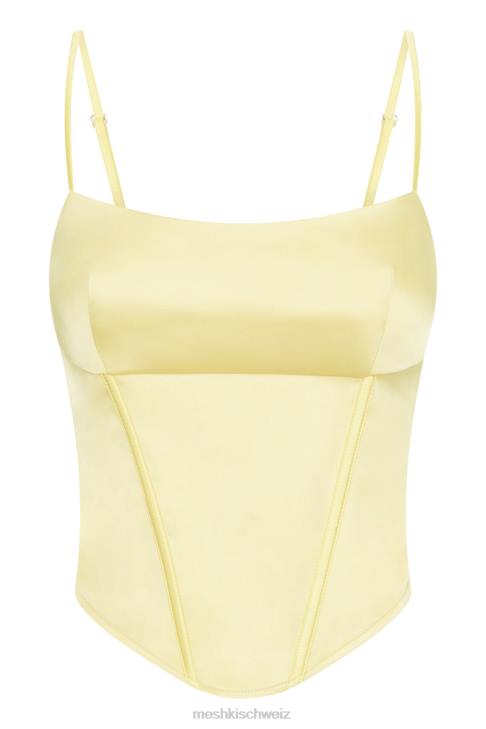Meshki Langes Korsettoberteil von Desirie Zitrone Kleidung 060V1003