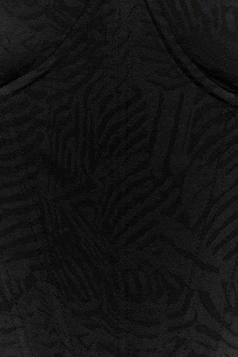 Meshki Maggie Bügel-Korsett-Oberteil Schwarz Kleidung 060V1096