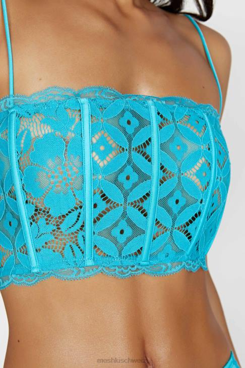 Meshki Oberteil aus Bellamy-Muschelspitze Aquamarin Kleidung 060V1043