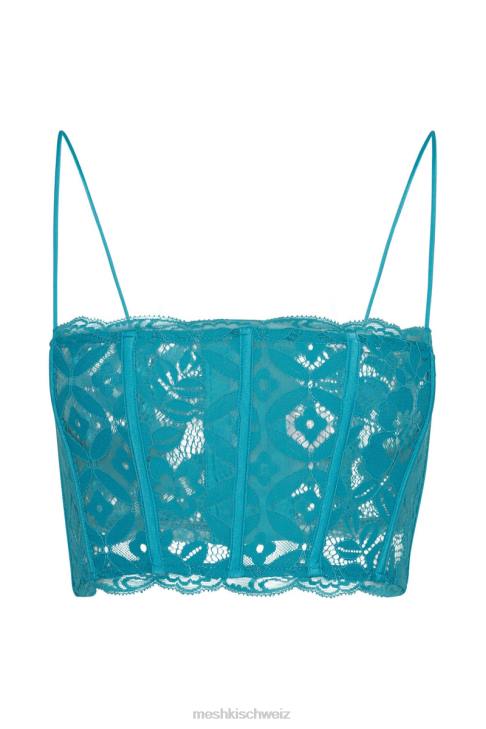 Meshki Oberteil aus Bellamy-Muschelspitze Aquamarin Kleidung 060V1043