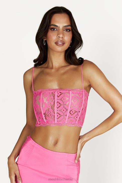 Meshki Oberteil aus Bellamy-Muschelspitze Kaugummirosa Kleidung 060V1019