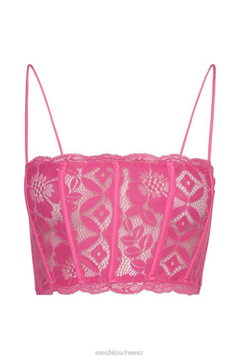 Meshki Oberteil aus Bellamy-Muschelspitze Kaugummirosa Kleidung 060V1019