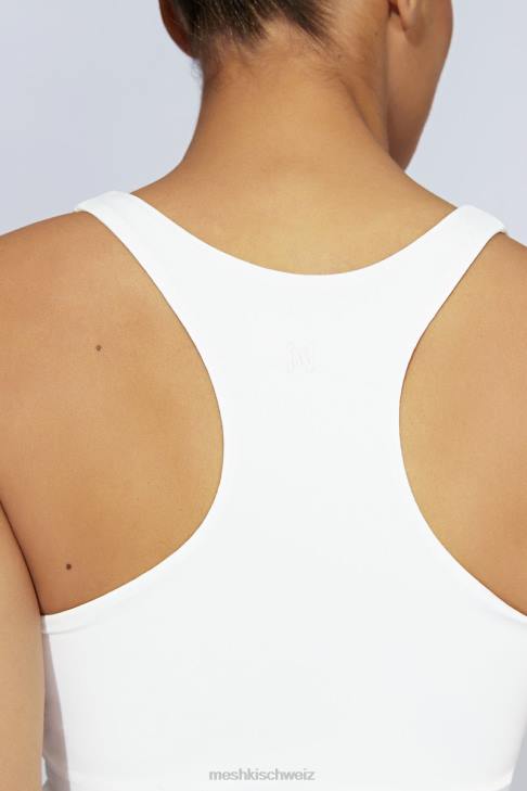 Meshki Alyssa Racer zurück oben Weiß Kleidung 060V1166