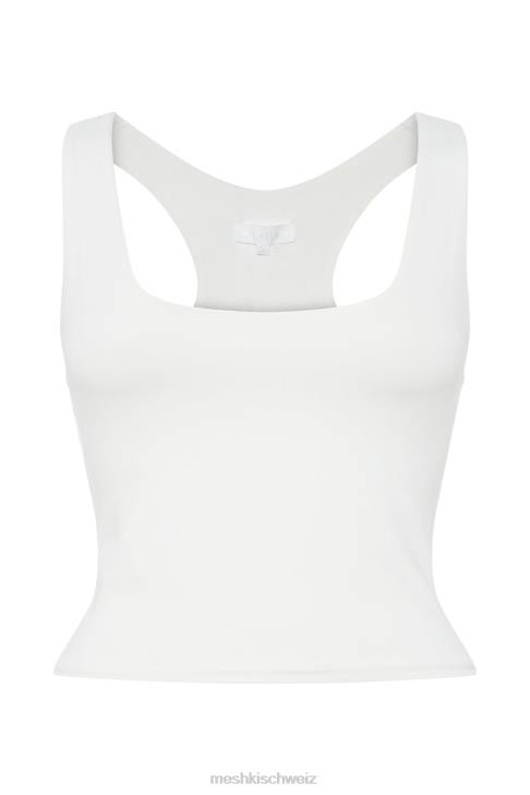 Meshki Alyssa Racer zurück oben Weiß Kleidung 060V1166