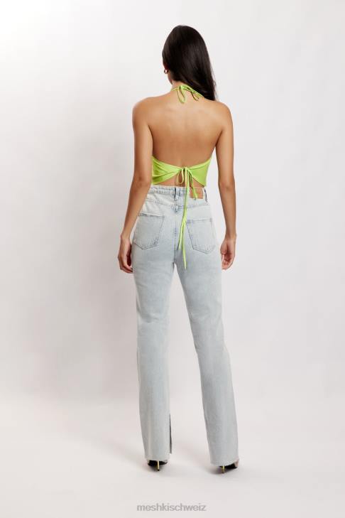 Meshki Amy Satin-Oberteil mit Wasserfallausschnitt lindgrün Kleidung 060V1183