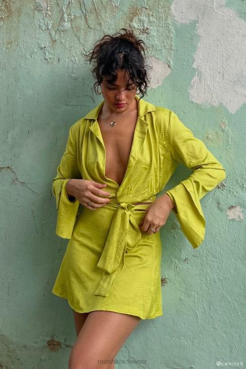 Meshki Annalise-Wickeloberteil Chartreuse Kleidung 060V1047