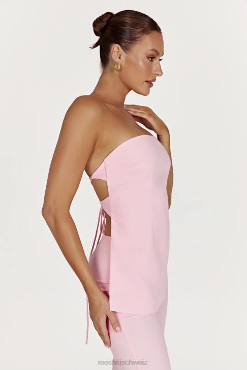 Meshki Astrid trägerloses Oberteil zum Binden hinten erröten rosa Kleidung 060V892