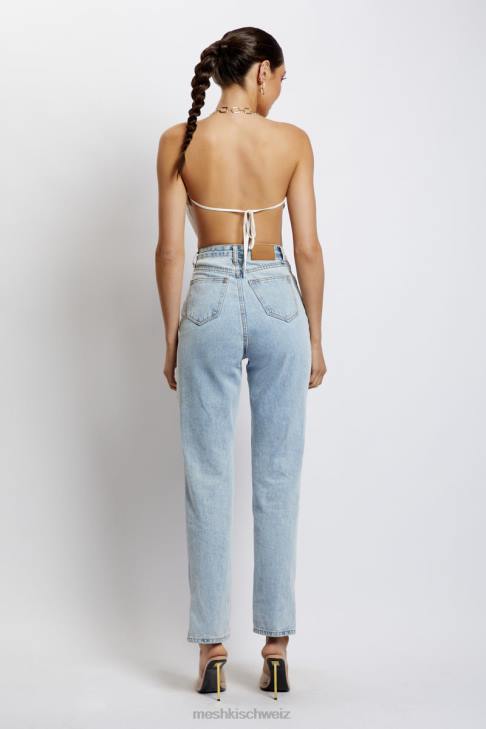 Meshki Brianna Cowl Goldkettenoberteil Weiß Kleidung 060V1181