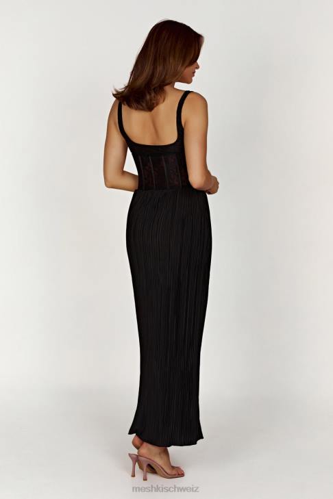 Meshki Elsie Spitzen-Bustier-Oberteil Schwarz Kleidung 060V851