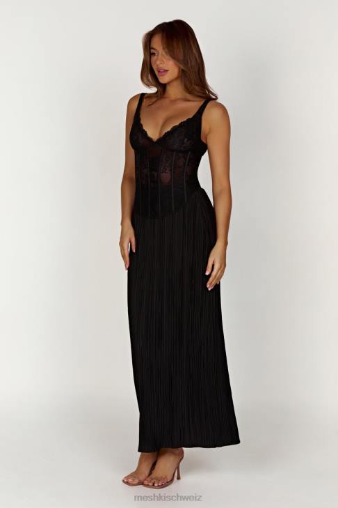 Meshki Elsie Spitzen-Bustier-Oberteil Schwarz Kleidung 060V851