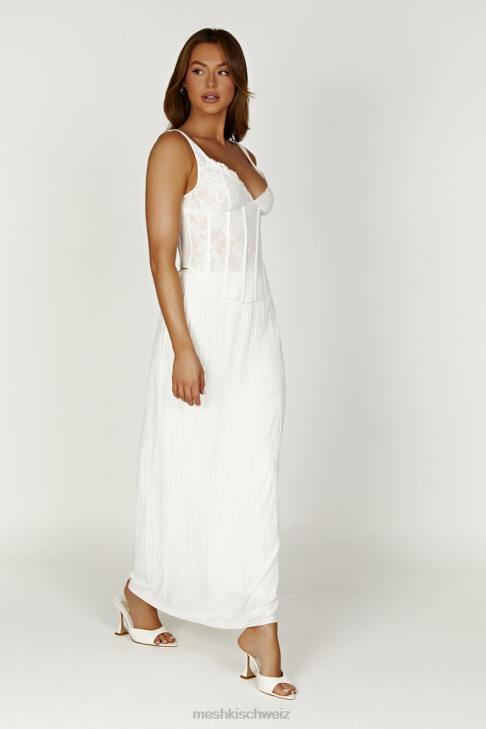 Meshki Elsie Spitzen-Bustier-Oberteil Weiß Kleidung 060V866