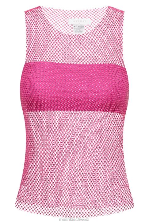 Meshki Emerson Diamant-Mesh-Tanktop Rosa Kleidung 060V988