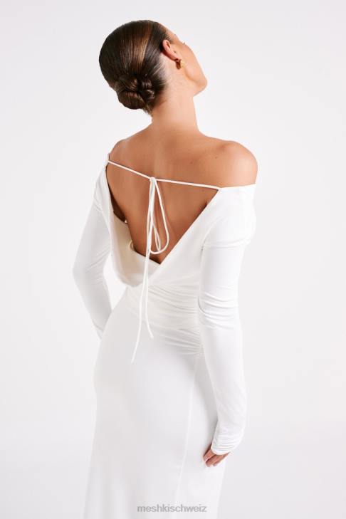 Meshki Emma-Langarmoberteil aus recyceltem Nylon Weiß Kleidung 060V751