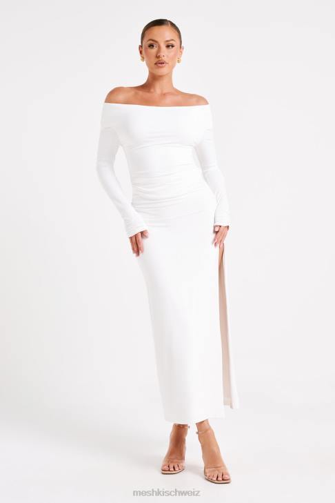 Meshki Emma-Langarmoberteil aus recyceltem Nylon Weiß Kleidung 060V751