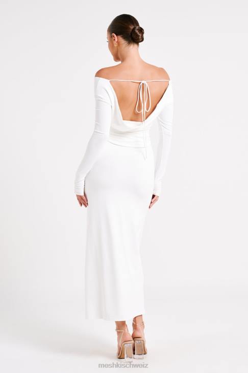 Meshki Emma-Langarmoberteil aus recyceltem Nylon Weiß Kleidung 060V751