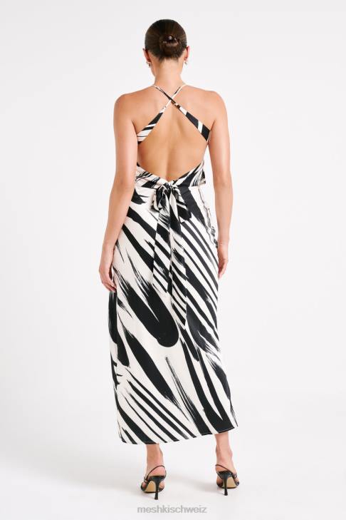 Meshki Felicia bedrucktes Neckholder-Top abstrakter Druck Kleidung 060V753