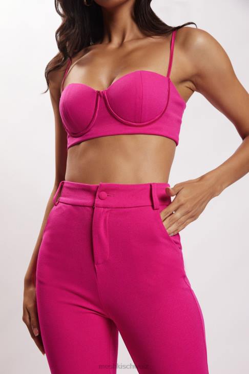 Meshki Fiorella-Crêpe-Bustier-Oberteil Fuchsie Kleidung 060V1160