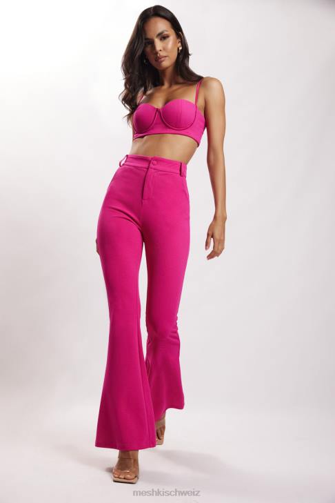 Meshki Fiorella-Crêpe-Bustier-Oberteil Fuchsie Kleidung 060V1160